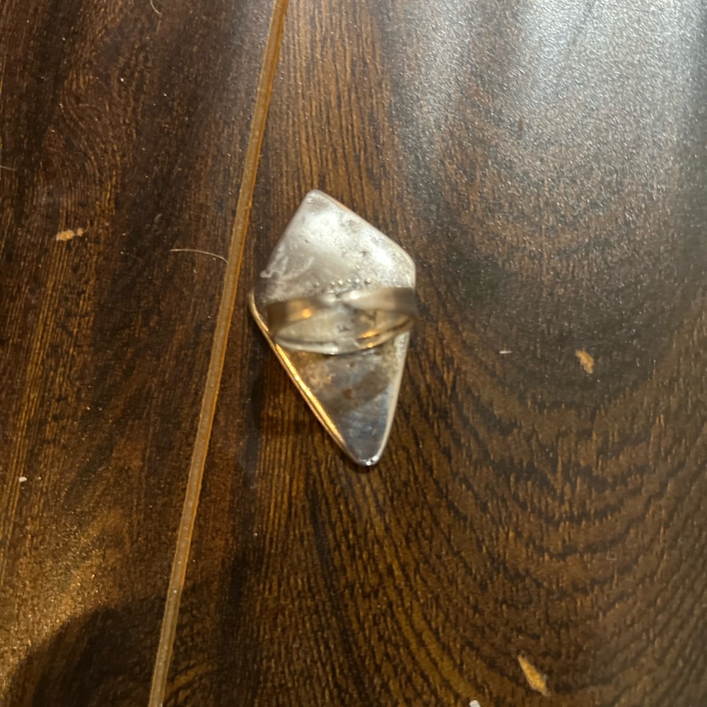 Silver Leaf Chunky Ring - image 3